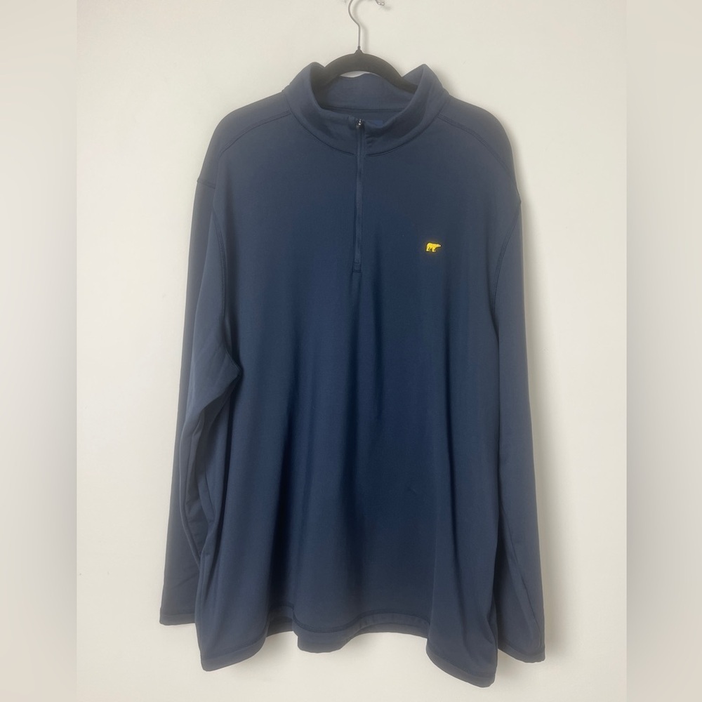 Jack Nicklaus Navy Blue XXL Long Sleeve‎ Pullover 1/4 Zip Fleece Lined Jacket